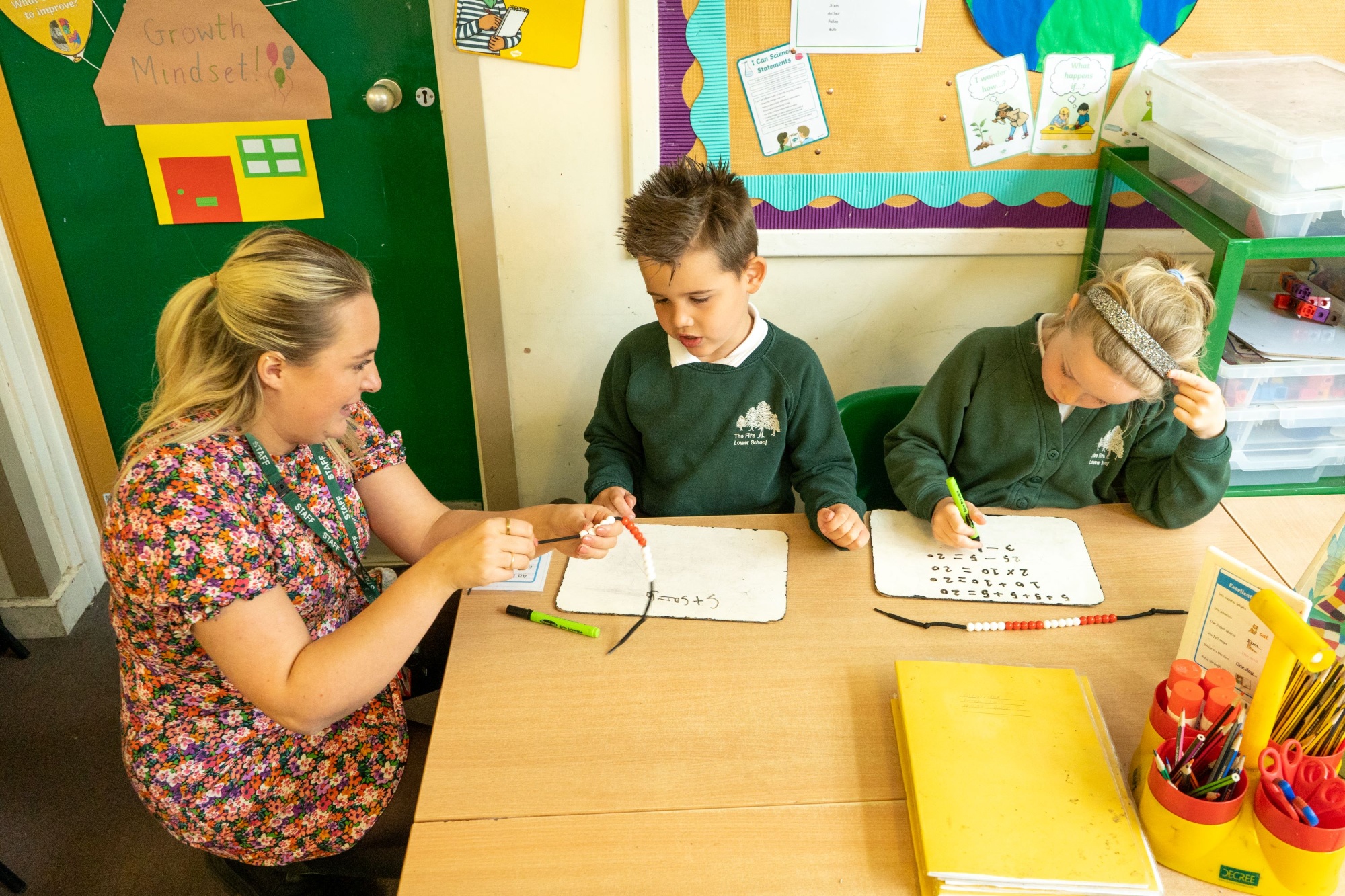Learning partners in a maths lesson